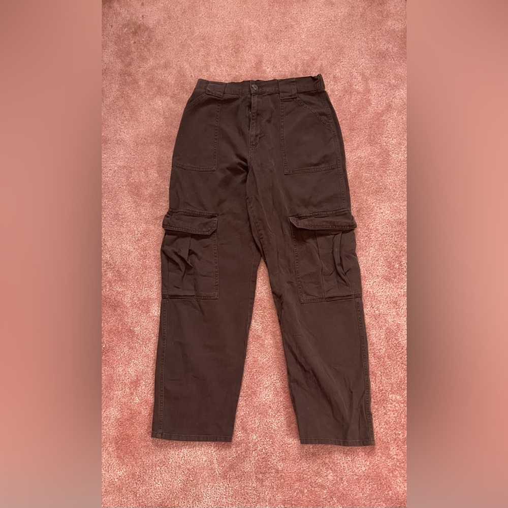 garage womens medium cargo pants coffee brown color